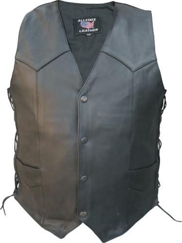 (image for) Men's Naked Buffalo Leather vest with side laces